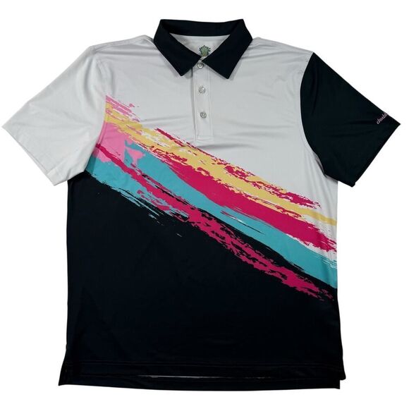 Chubbies Tennis Champ Mens Mens Small Multicolor Short Sleeve Polo Shirt - Picture 1 of 9